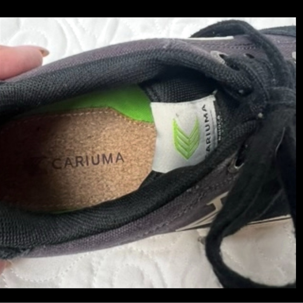 CARIUMA Naoica Tennis Blue Gray Shoe Lace Up Suede Canvas Tie Size 8.5 - Picture 9 of 16
